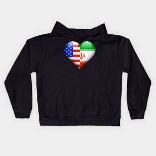 Half American Half Iranian Cat - Gift for Iranian Cat From Iran Kids Hoodie